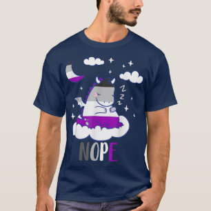 Camiseta Dragón Aseual Cute Nope Ace Dormir Noche LGBQA Ase
