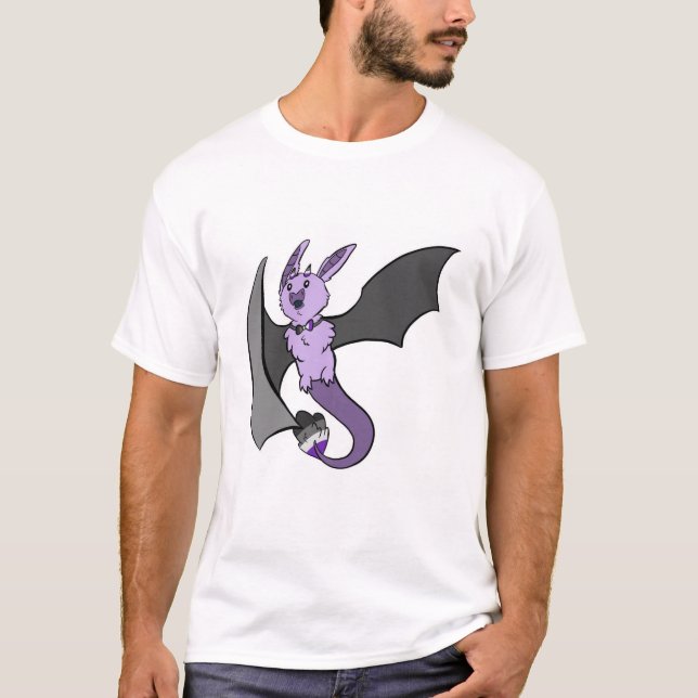 Camiseta Dragón asexual del palo del orgullo (Anverso)