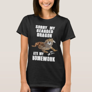 Camiseta Dragón Ate Homework Reptiles Mascota Propietario G