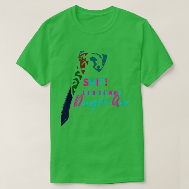 Camiseta DRAGON AX coloreado sobre Classic TShirt (Diseño del anverso)