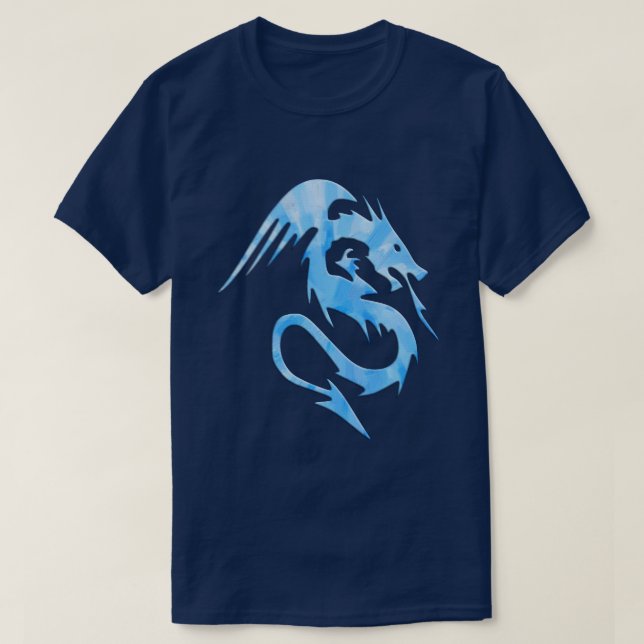 Camiseta Dragón azul (Diseño del anverso)