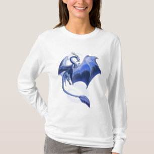Camiseta Dragón azul del arte de la fantasía del invierno