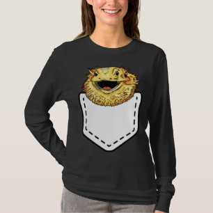Camiseta Dragón Barbudo Bolsillo Beardie Reptil Lagarto Ama