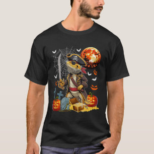 Camiseta Dragón Barbudo Cosplay Pirata Halloween Calabaza T