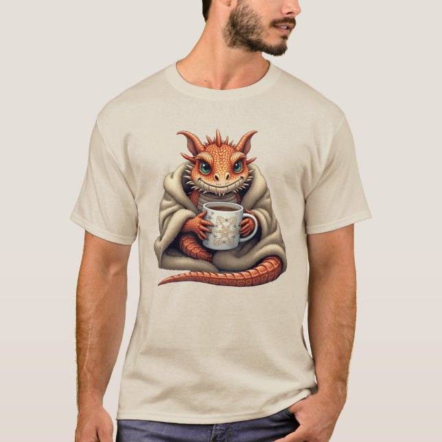 Camiseta Dragón barbudo de Navidad Regalo feo para amantes  (Anverso)