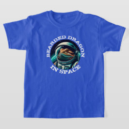 Camiseta Dragón Barbudo Divertido en el Espacio