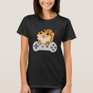 Camiseta Dragón barbudo jugando videojuegos Pagona Lizard G