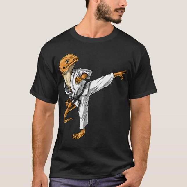 Camiseta Dragón Barbudo Karate (Anverso)