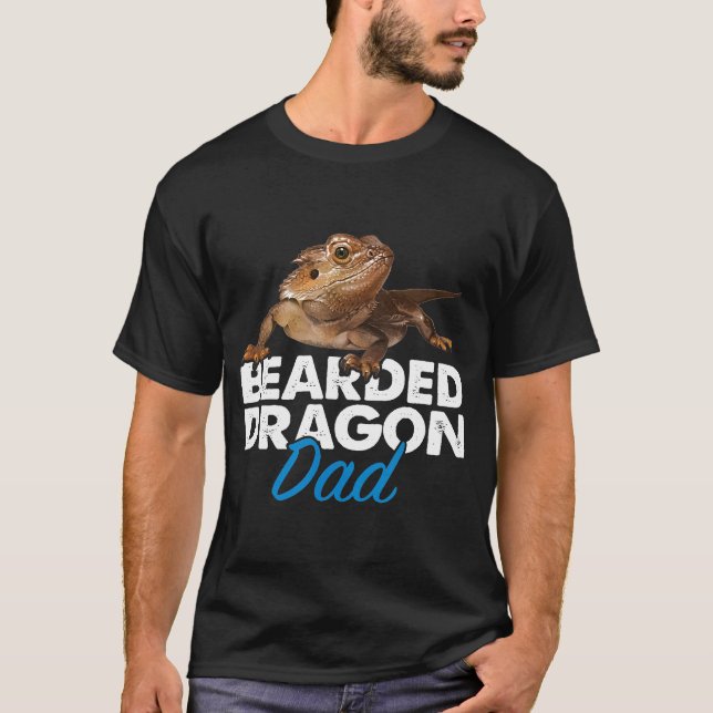Camiseta Dragón barbudo papá Mascota Reptile Lizard Dueño (Anverso)
