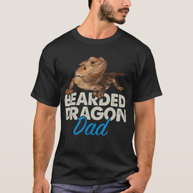 Camiseta Dragón barbudo papá Mascota Reptile Lizard Dueño (Anverso)