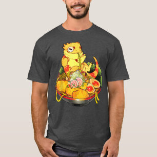 Camiseta Dragón barbudo Ramen Noodles Kawaii Anime Japonés