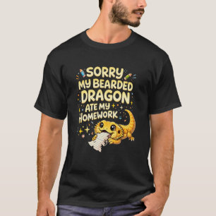 Camiseta Dragón Barbudo Se Comió Mi Tarea Mascota Reptil La