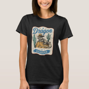 Camiseta Dragón Barbudo Vaquero Antiguo Estilo Lagarto