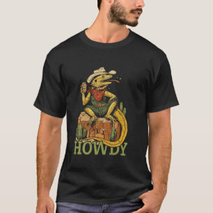 Camiseta Dragón Barbudo Vaquero Hola Estilo Vintage Lagarto