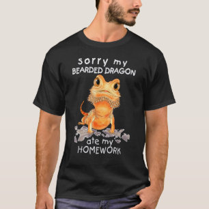 Camiseta Dragon Beardie Ate My Homework Lizard Rep