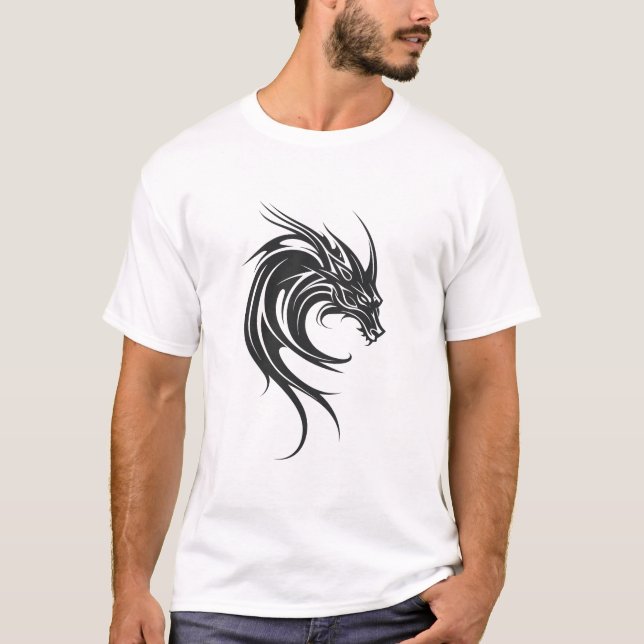 Camiseta Dragon Beature Creature Fantasy Legend Vector Art (Anverso)