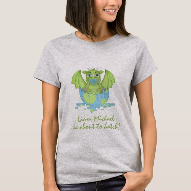 Camiseta Dragón bebé a punto de incubar (Anverso)