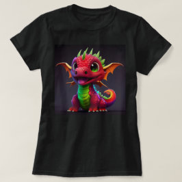 Camiseta Dragón bebé feliz y colorido