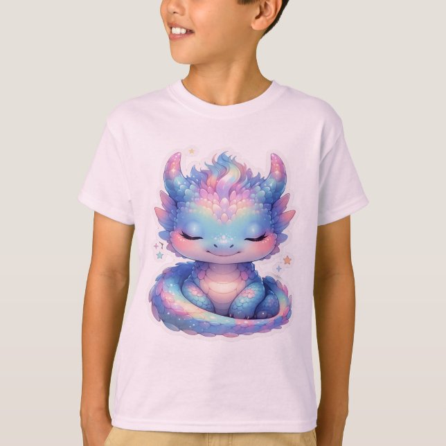 Camiseta Dragón Bebé Pastel Adorable  (Anverso)