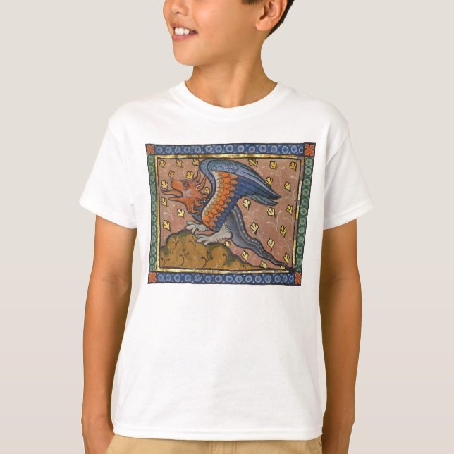 Camiseta Dragón Bestiario Medieval c. 1270 (Anverso)