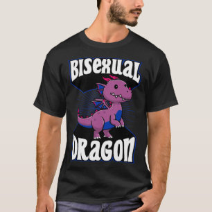 Camiseta Dragón bisexual Bandera mítica del orgullo bisexua