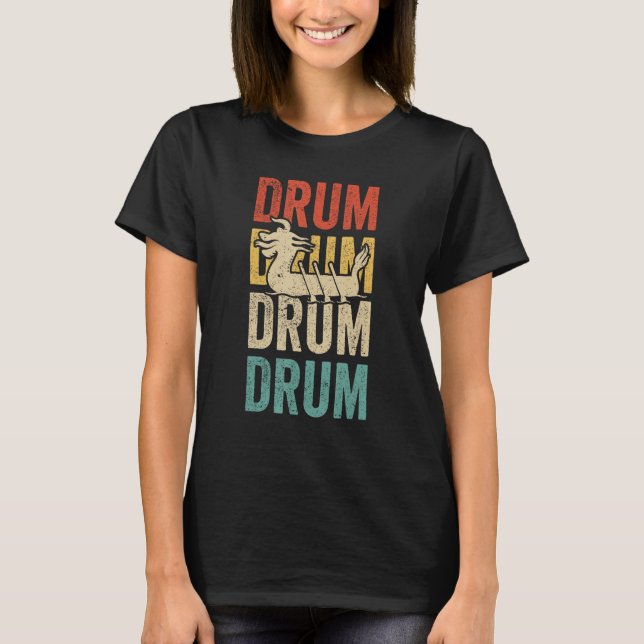 Camiseta Dragon Boat Carreras Race Paddle Boat Drum Drum (Anverso)