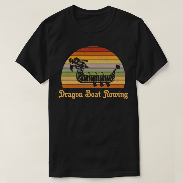 Camiseta Dragon Boat Rowing Vintage (Diseño del anverso)