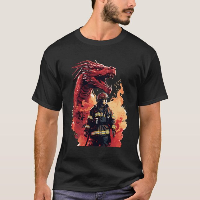 Camiseta Dragón bombero - Bombero (Anverso)