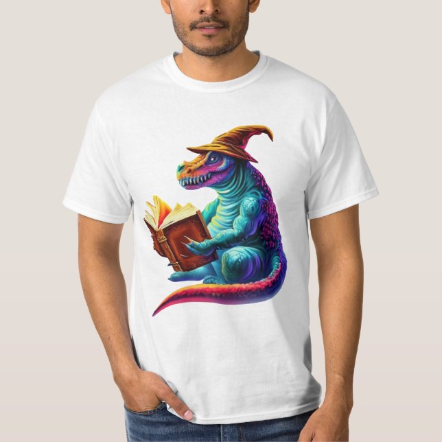 Camiseta Dragon Bookworm - Cute Fantasy Leyendo Lover Desig (Anverso)