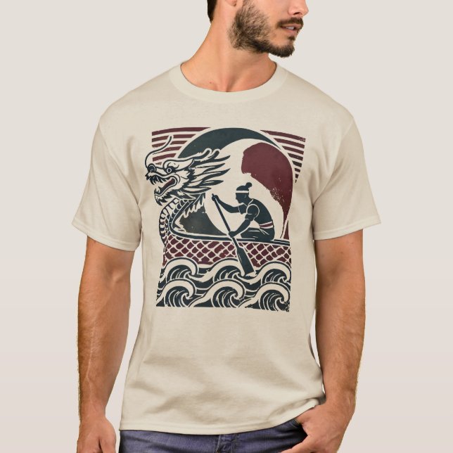 Camiseta Dragon Bot Carreras - Vintage Paddler (Anverso)