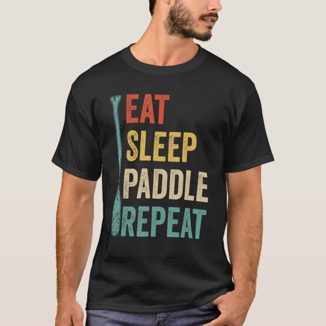 Camiseta Dragon Bote Carreras Race Paddle Bote Eat Sleep Pa (Anverso)