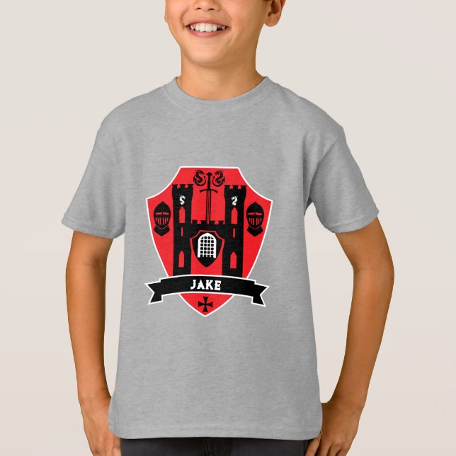 Camiseta Dragón Caballero Inglés Medieval (Anverso)