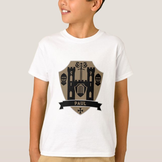Camiseta Dragón Caballero Inglés Medieval (Anverso)