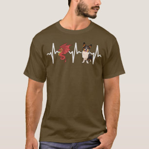 Camiseta Dragon Cardigan Welsh Corgi Heartbeat Dog Lover T-