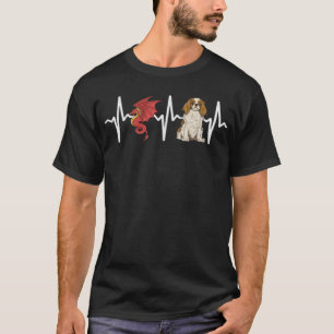 Camiseta Dragon Cavalier King Charles Spaniel Heartbeat Dog