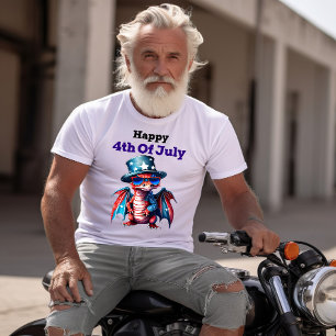 Camiseta Dragón celebrando el 4 de julio