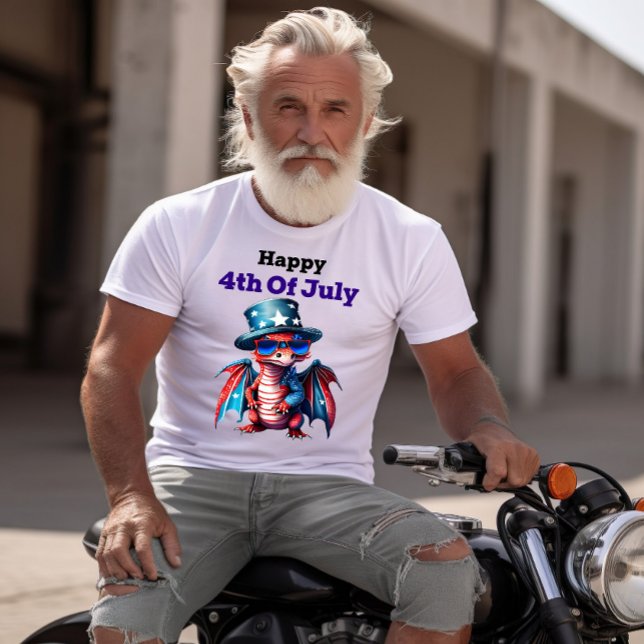 Camiseta Dragón celebrando el 4 de julio (Subido por el creador)