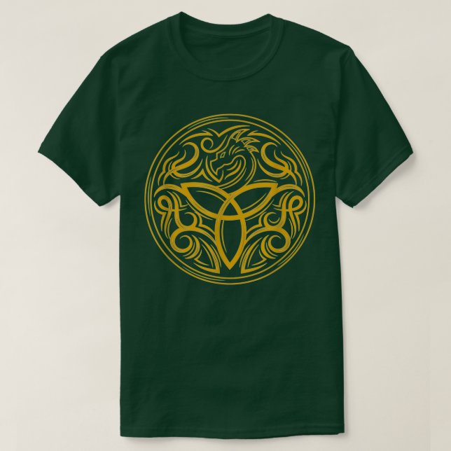 Camiseta dragón celta viking druid runas y símbolos (Diseño del anverso)