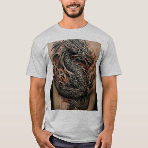 Camiseta Dragon Celtic Abstract Tattoo T-Shirt Design