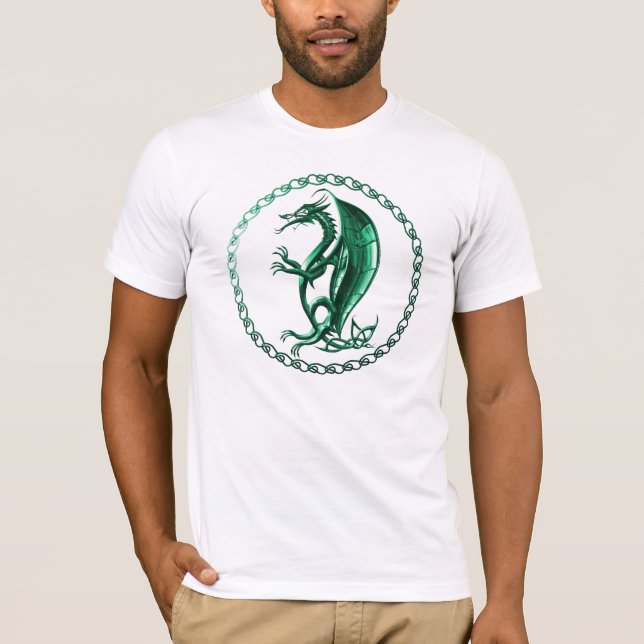 Camiseta Dragón céltico verde (Anverso)