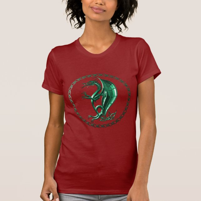 Camiseta Dragón céltico verde (Anverso)