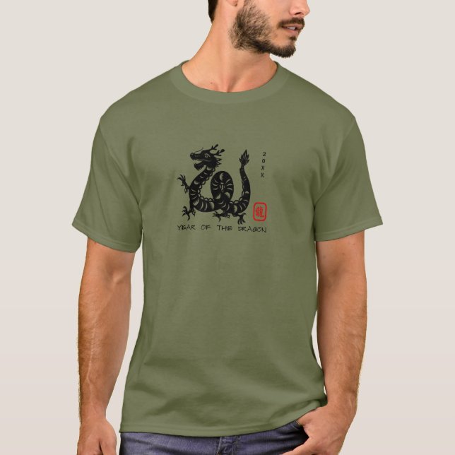 Camiseta Dragón chino de Año Nuevo Día de Aniversario Zodia (Anverso)
