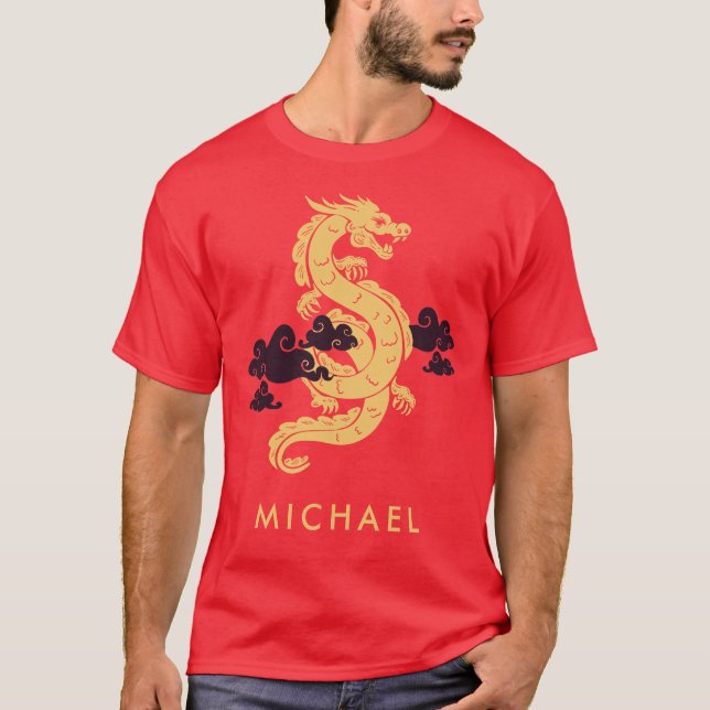 Camiseta Dragón chino de año nuevo lunar 2024 personalizado (Anverso)