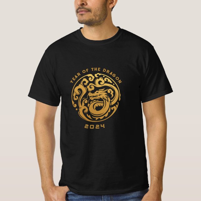 Camiseta Dragón chino del Año Lunar 2024 Zodiac (Anverso)