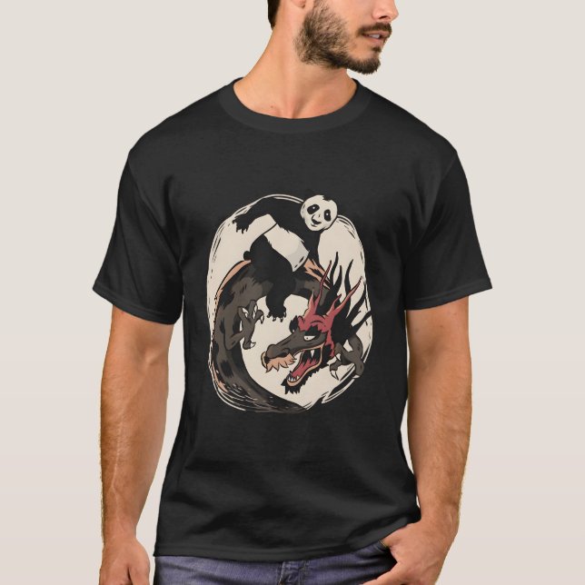 Camiseta Dragón chino en Panda (Anverso)