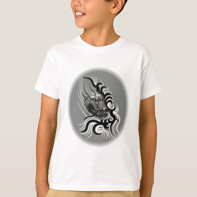 Camiseta Dragón chino en tatuaje (Anverso)