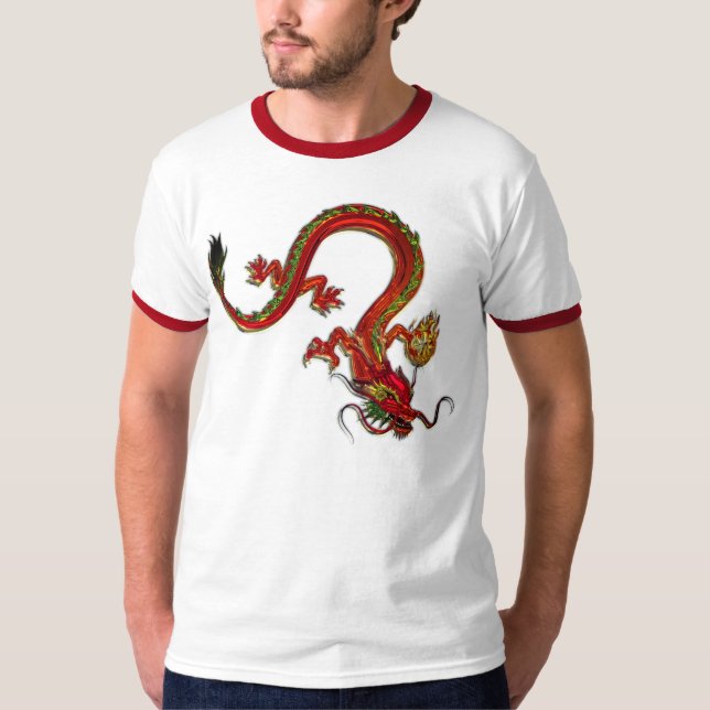 Camiseta Dragón chino rojo (Anverso)
