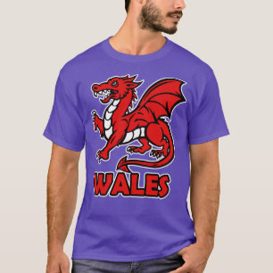 Camiseta Dragón cimru rojo de Gales