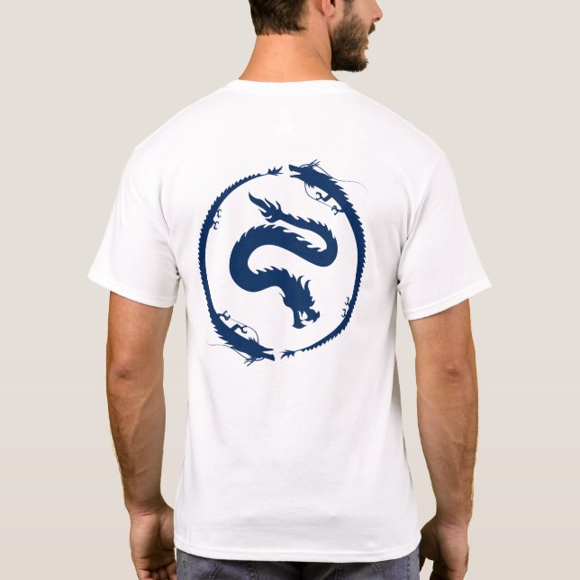 Camiseta Dragon Circle in dark Dark Blue (Reverso)