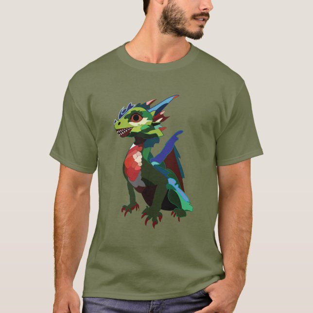 Camiseta Dragón colorido (Anverso)